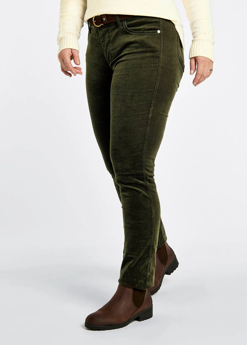 Afbeelding laden in Galerijviewer, Dubarry Honeysuckle Corduroy Broek, olive
