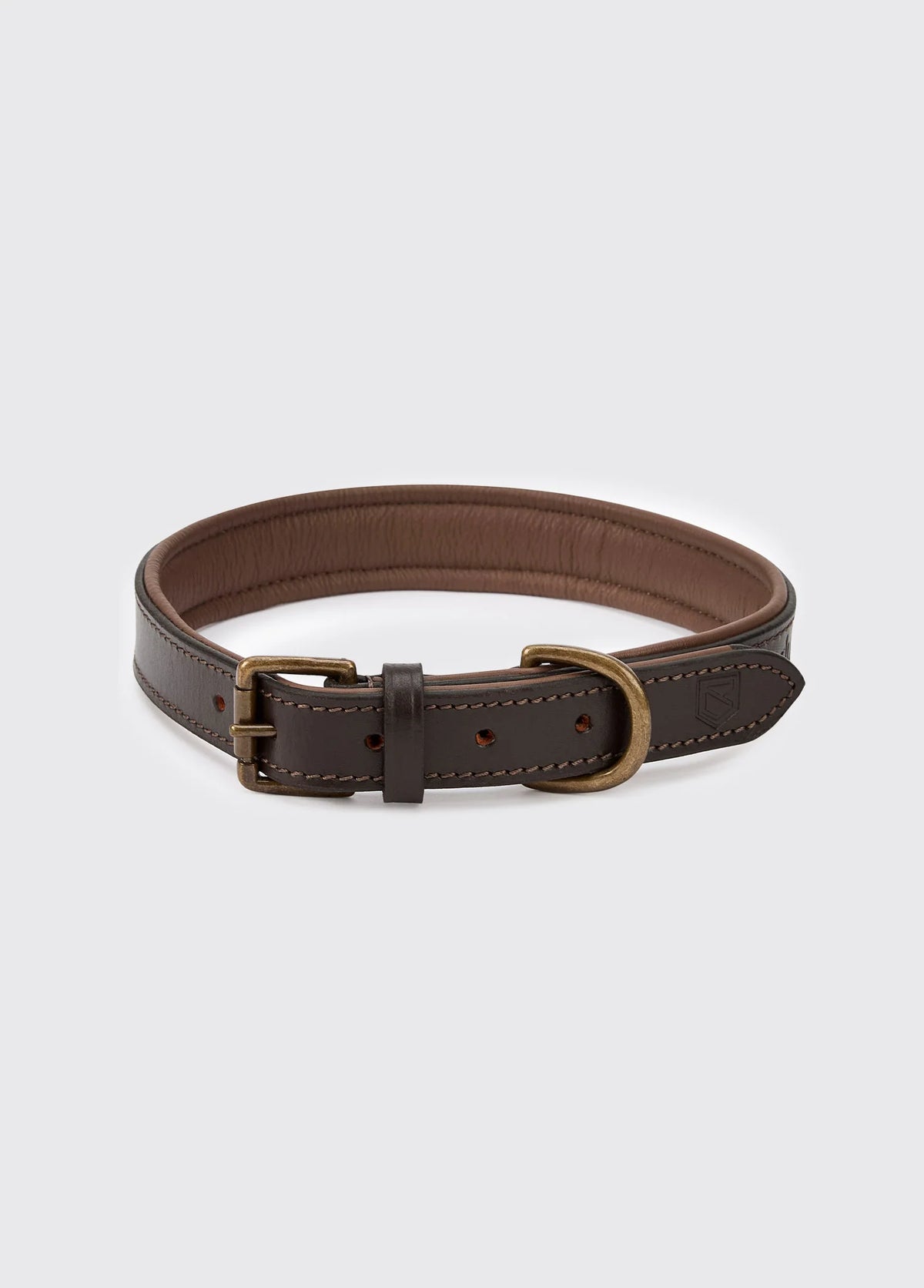 Dubarry Axel, leren hondenhalsband, mahogany