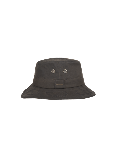 Hatland Ledyard, katoenen wax bucket hat, brown