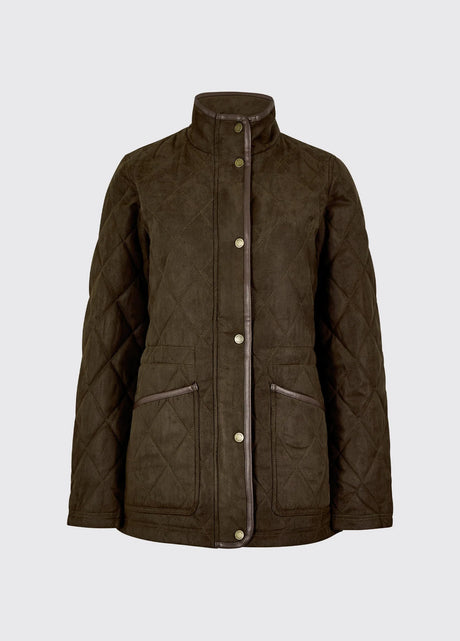 Dubarry Locton Diamond Quilt Jas, olive