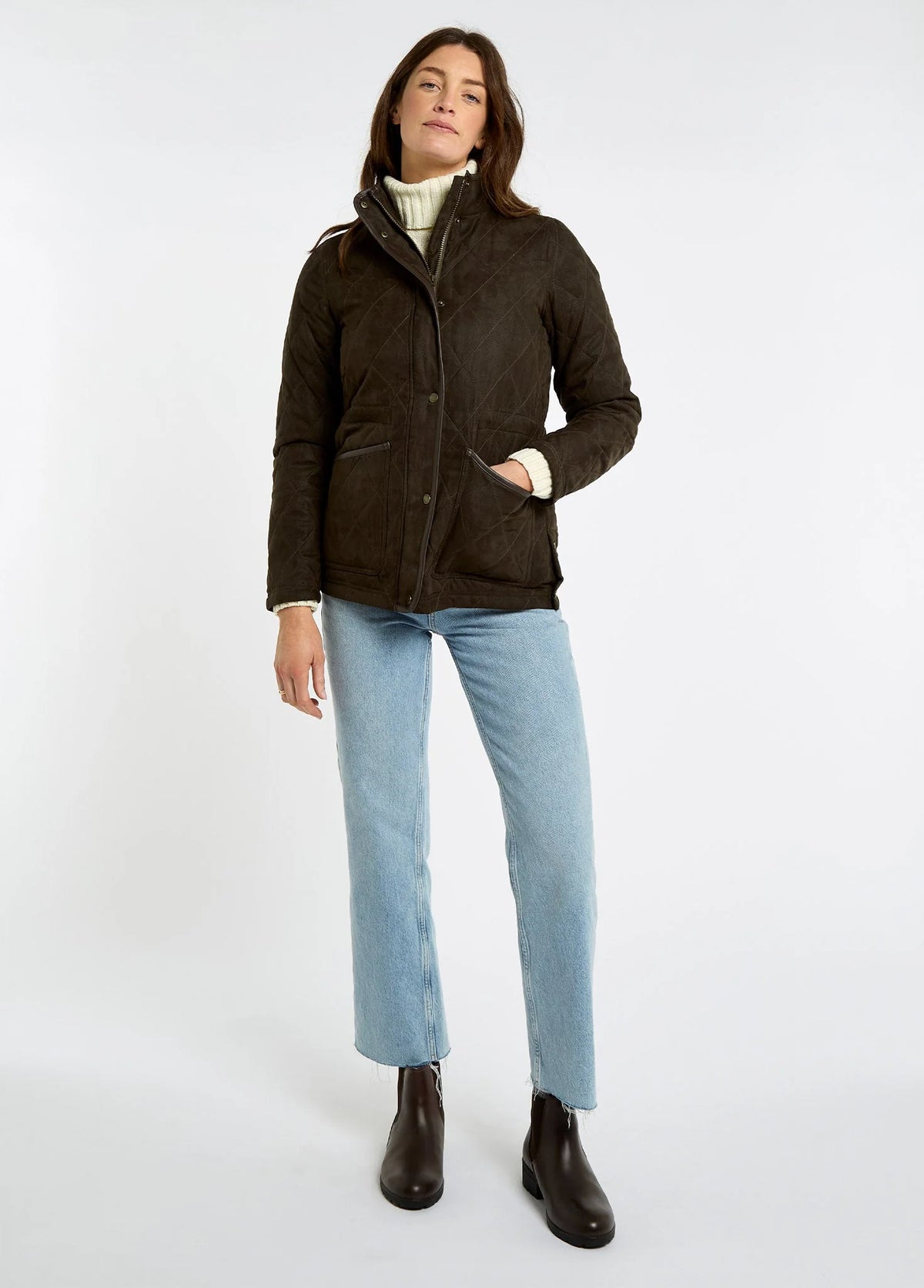 Dubarry Locton Diamond Quilt Jas, olive