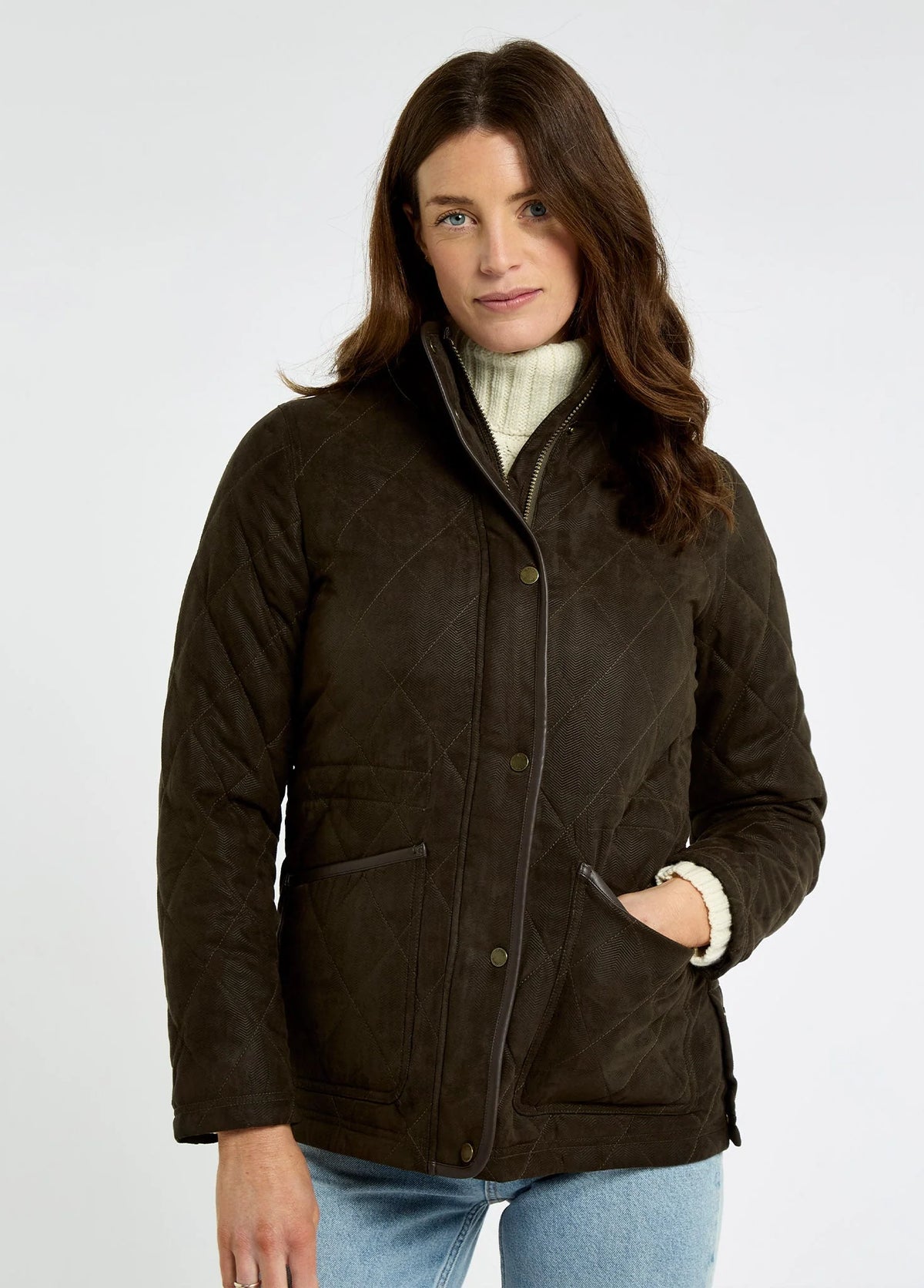 Dubarry Locton Diamond Quilt Jas, olive