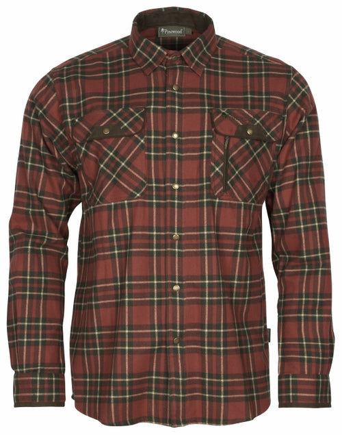 Pinewood Prestwick Exclusive Shirt, terracotta/dark green