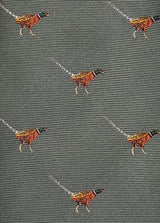 Dubarry Madden Zijden Stropdas Fazantmotief, olive