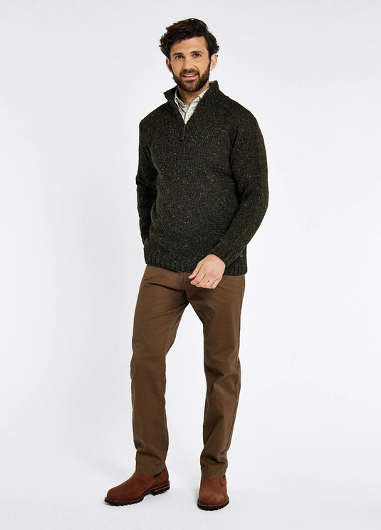 Dubarry Callaghan Men's Sweater with zip, olive