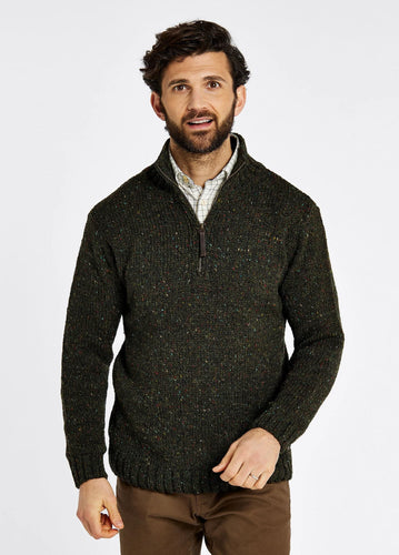 Dubarry Callaghan Men's Sweater with zip, olive