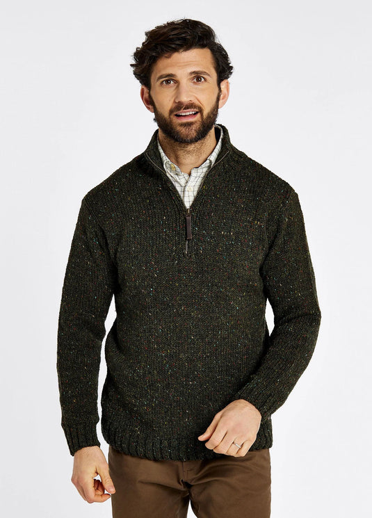 Dubarry Callaghan Men's Sweater with zip, olive