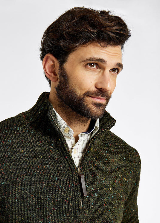 Dubarry Callaghan Men's Sweater with zip, olive