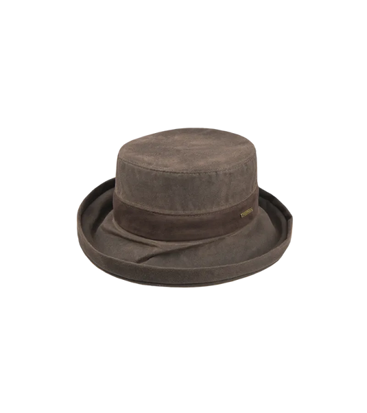 Hatland Merridin Waxed Hat, brown