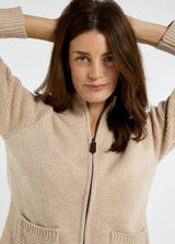 Dubarry Morton, damesvest met rits, oat