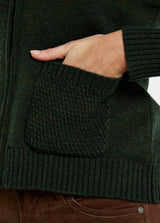 Dubarry Morton, damesvest met rits, olive