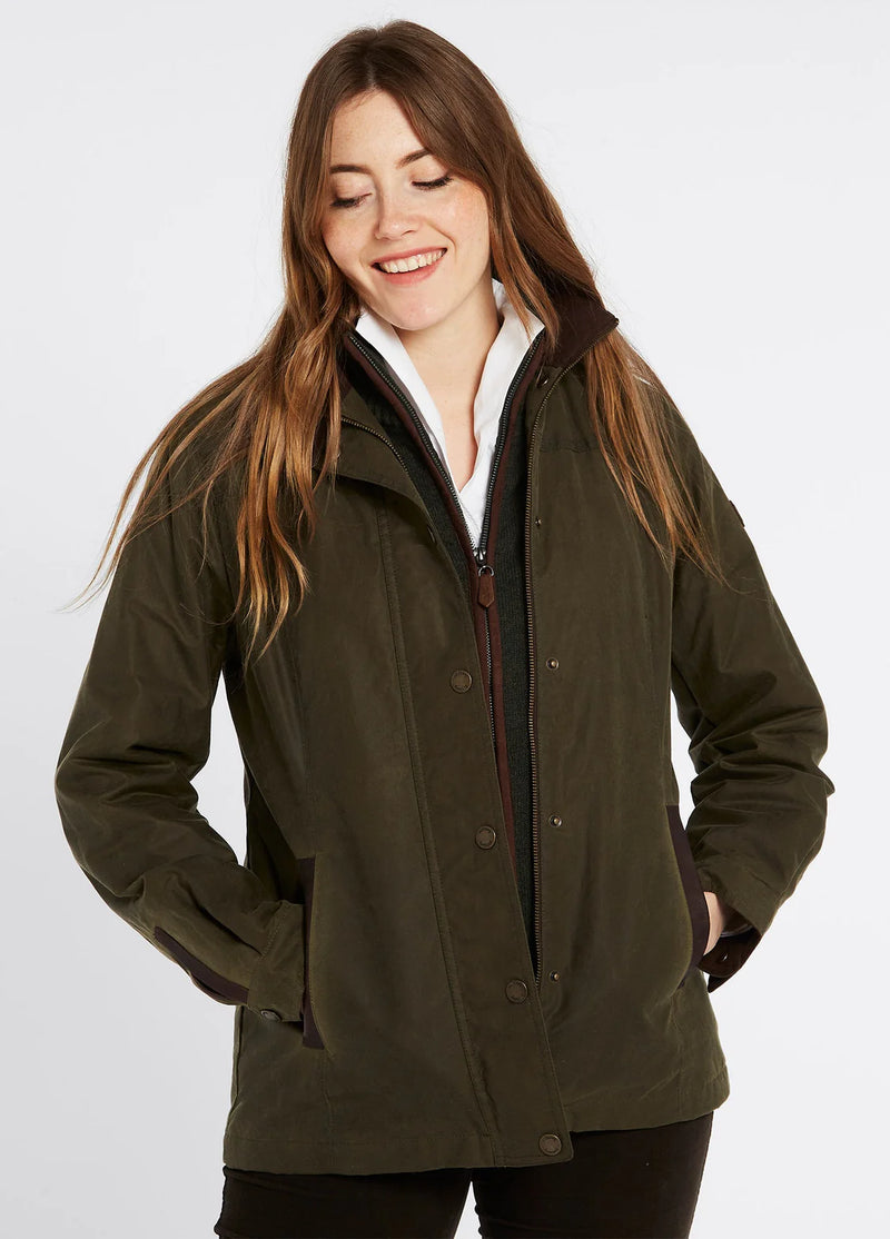 Load image into Gallery viewer, Dubarry Mountrath Ladies Wax Cotton Jacket, fennel
