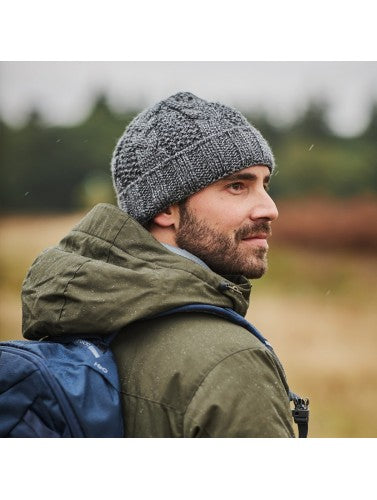 Afbeelding laden in Galerijviewer, Hatland Nasim gebreide muts met windstopper, anthracite
