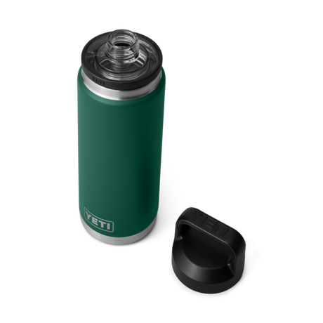 Yeti Rambler Bottle met Chug Cap, 18 oz/532 ml, black forest green