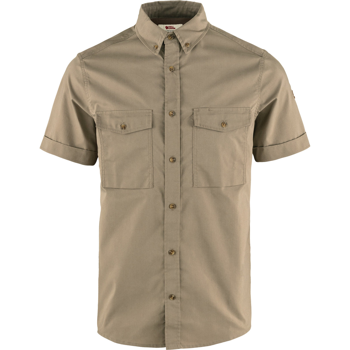 Fjällräven Övik Air Stretch SS Shirt M, suede brown