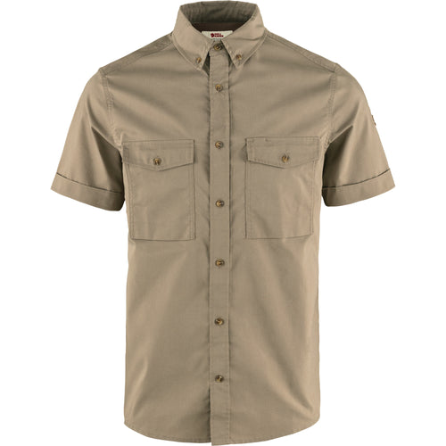 Fjällräven Övik Air Stretch SS Shirt M, suede brown