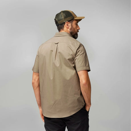 Fjällräven Övik Air Stretch SS Shirt M, suede brown