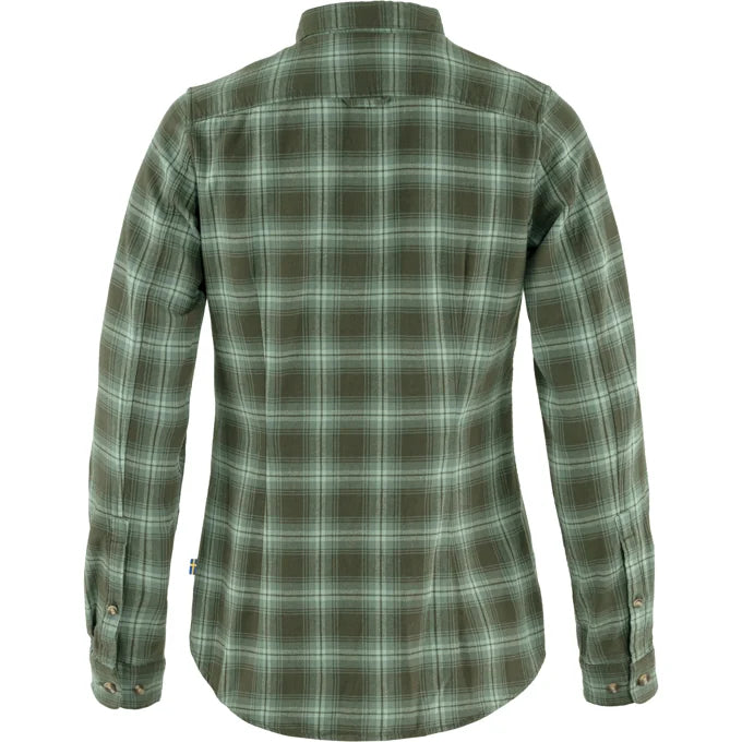 Fjällräven Övik Flannel Shirt, deep forest/patina green