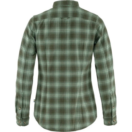 Fjällräven Övik Flannel Shirt, deep forest/patina green