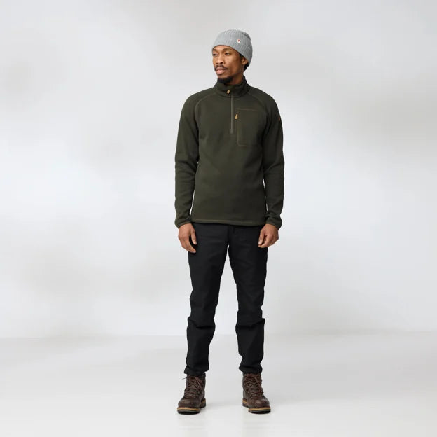 Fjällräven Övik Fleece Half Zip M, deep forest