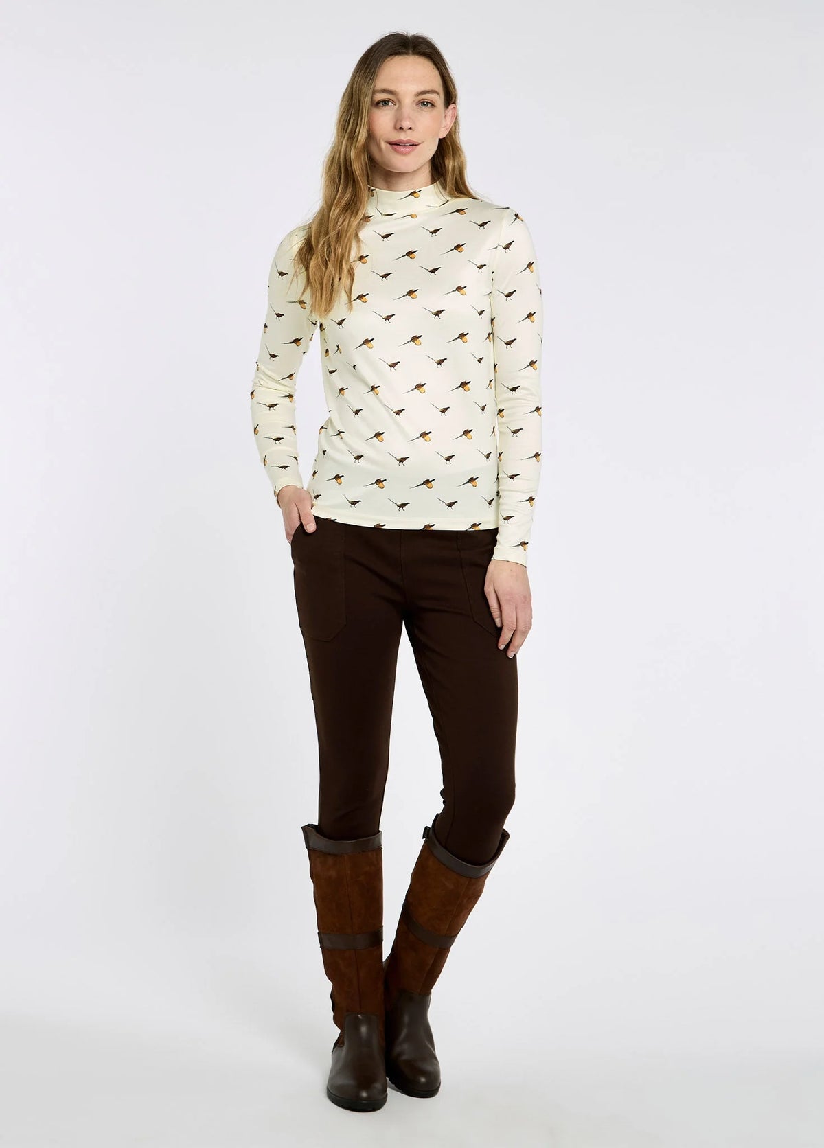 Dubarry Pepperwort, dames stretch broek, bourbon
