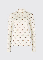 Dubarry Reynolds Dames Mock Neck Top, cream