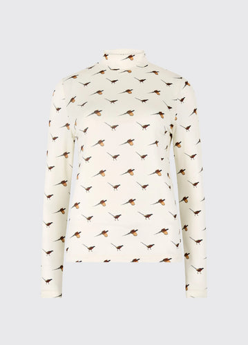 Dubarry Reynolds Dames Mock Neck Top, cream