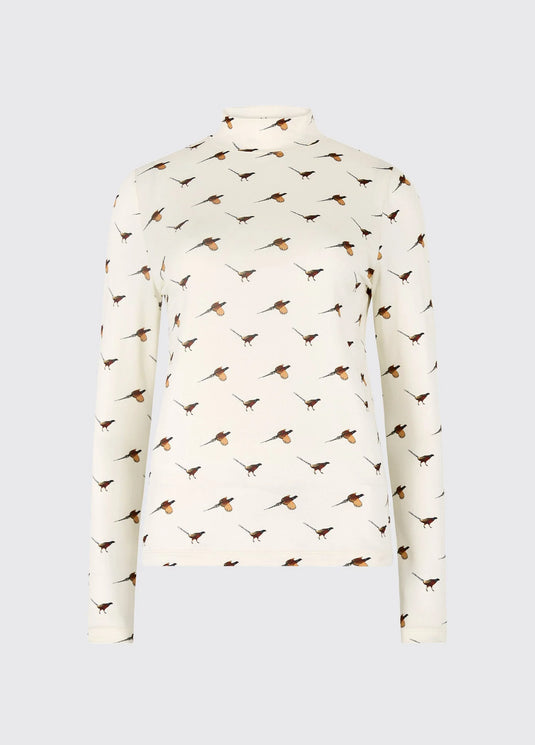 Dubarry Reynolds Dames Mock Neck Top, cream
