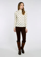 Dubarry Reynolds Dames Mock Neck Top, cream