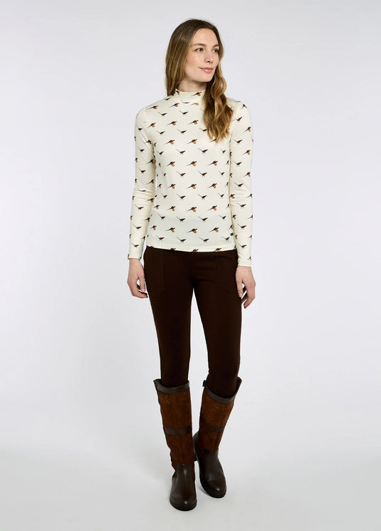Dubarry Reynolds Dames Mock Neck Top, cream