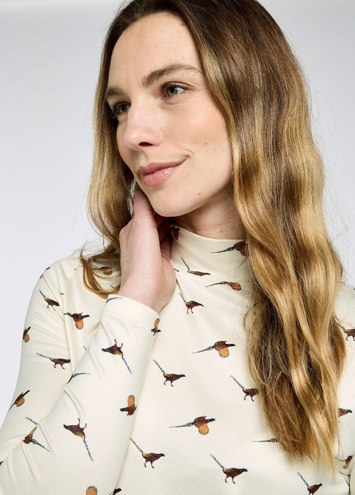 Dubarry Reynolds Dames Mock Neck Top, cream