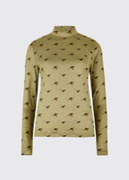 Dubarry Reynolds Dames Mock Neck Top, dusky green