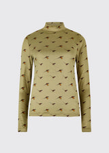 Dubarry Reynolds Dames Mock Neck Top, dusky green