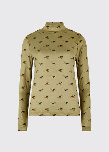 Dubarry Reynolds Dames Mock Neck Top, dusky green