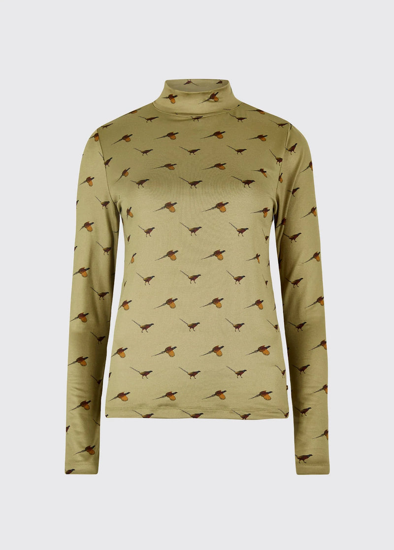 Afbeelding laden in Galerijviewer, Dubarry Reynolds Dames Mock Neck Top, dusky green
