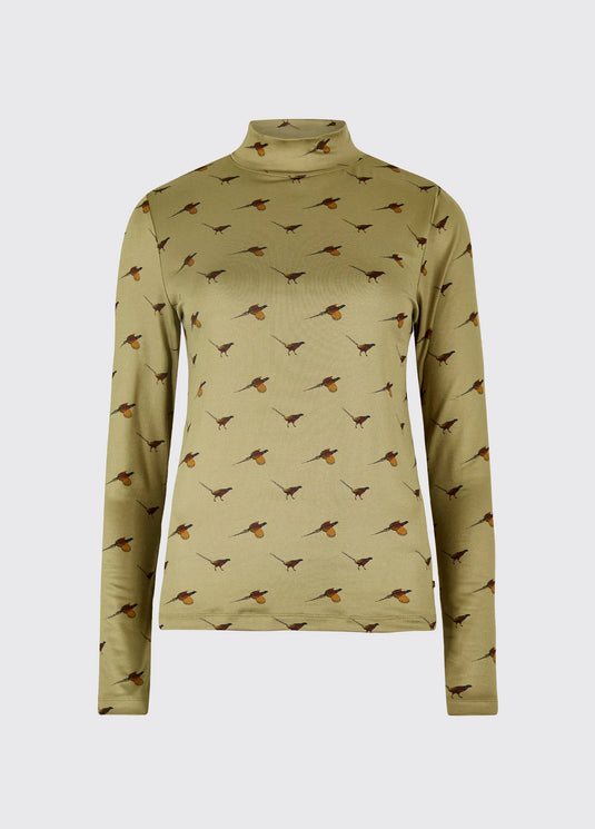 Dubarry Reynolds Dames Mock Neck Top, dusky green