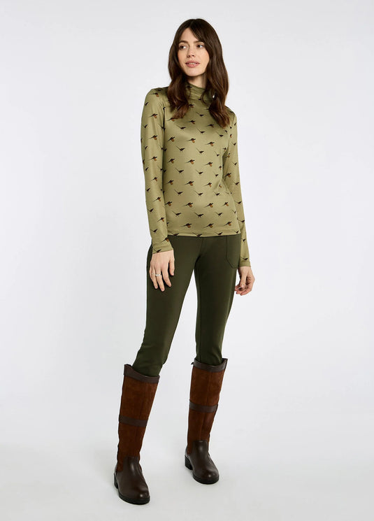Dubarry Reynolds Dames Mock Neck Top, dusky green