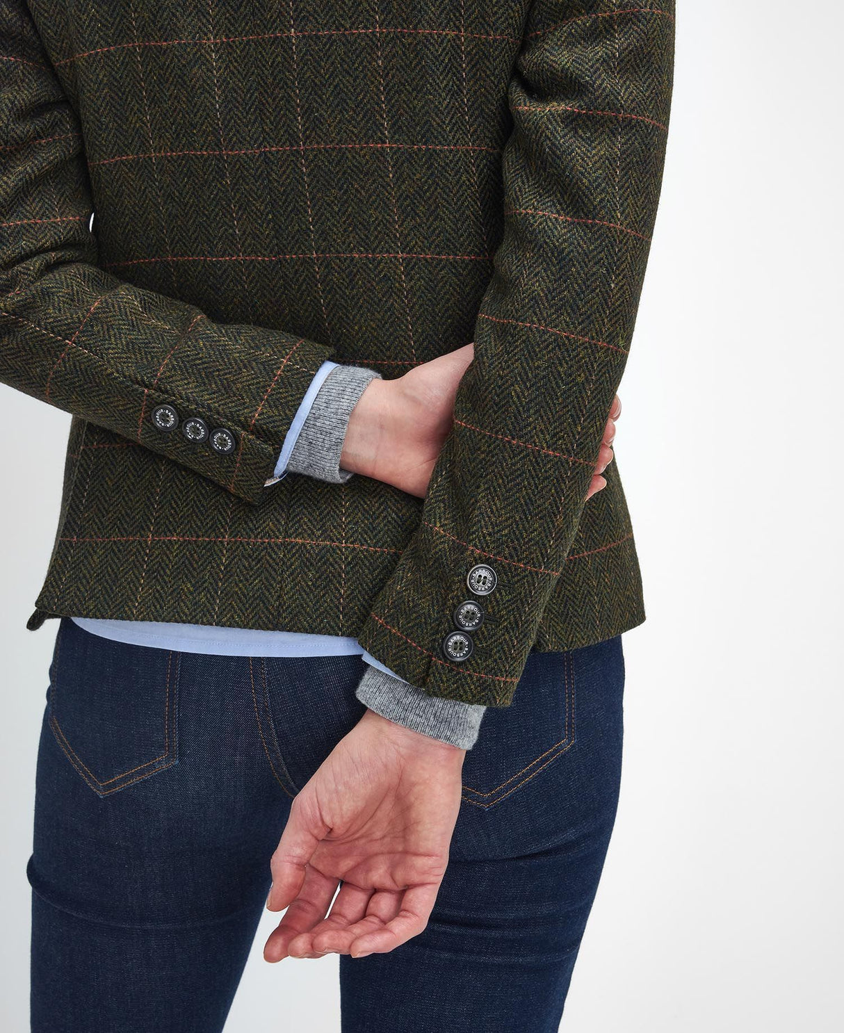 Barbour Robinson Tailored Jacket, herringbone with spiced pumpkin