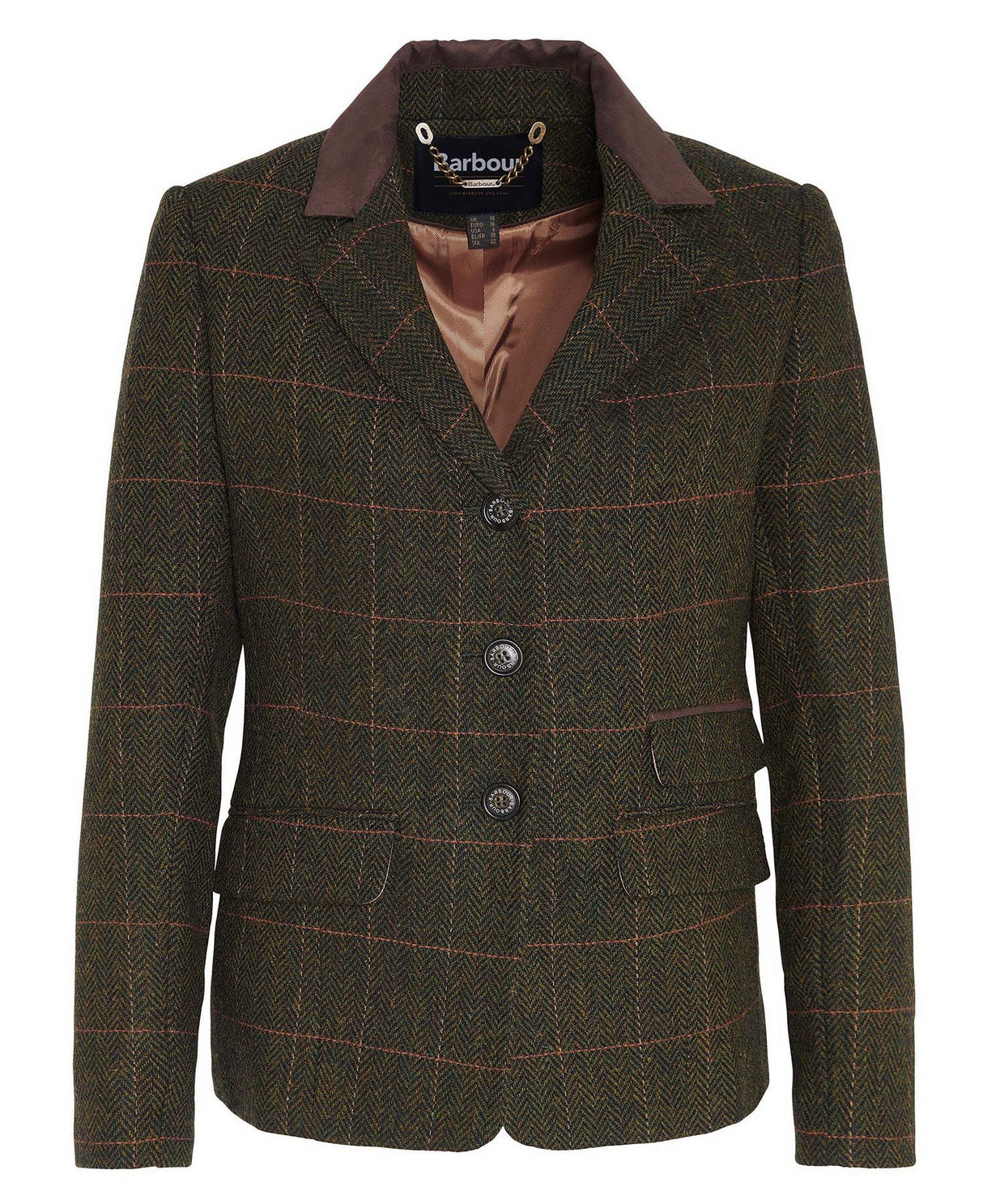 Barbour Robinson Tailored Jacket, herringbone with spiced pumpkin