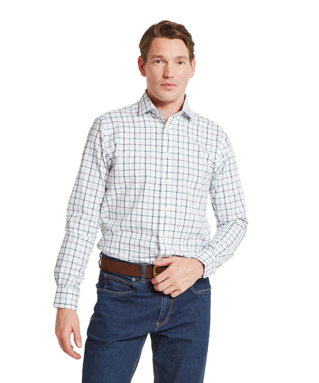 Schöffel Baconsthorpe Tailored Shirt, deep purple check