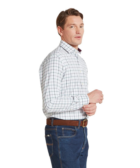 Schöffel Baconsthorpe Tailored Shirt, deep purple check