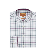 Schöffel Baconsthorpe Tailored Shirt, deep purple check