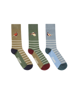 Schöffel Men Bamboo Sock (Box Of 3), lake blue pheasant mix