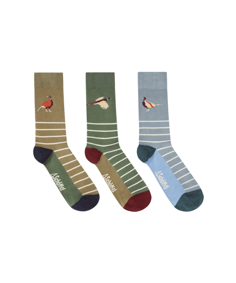 Schöffel Men Bamboo Sock (Box Of 3), lake blue pheasant mix