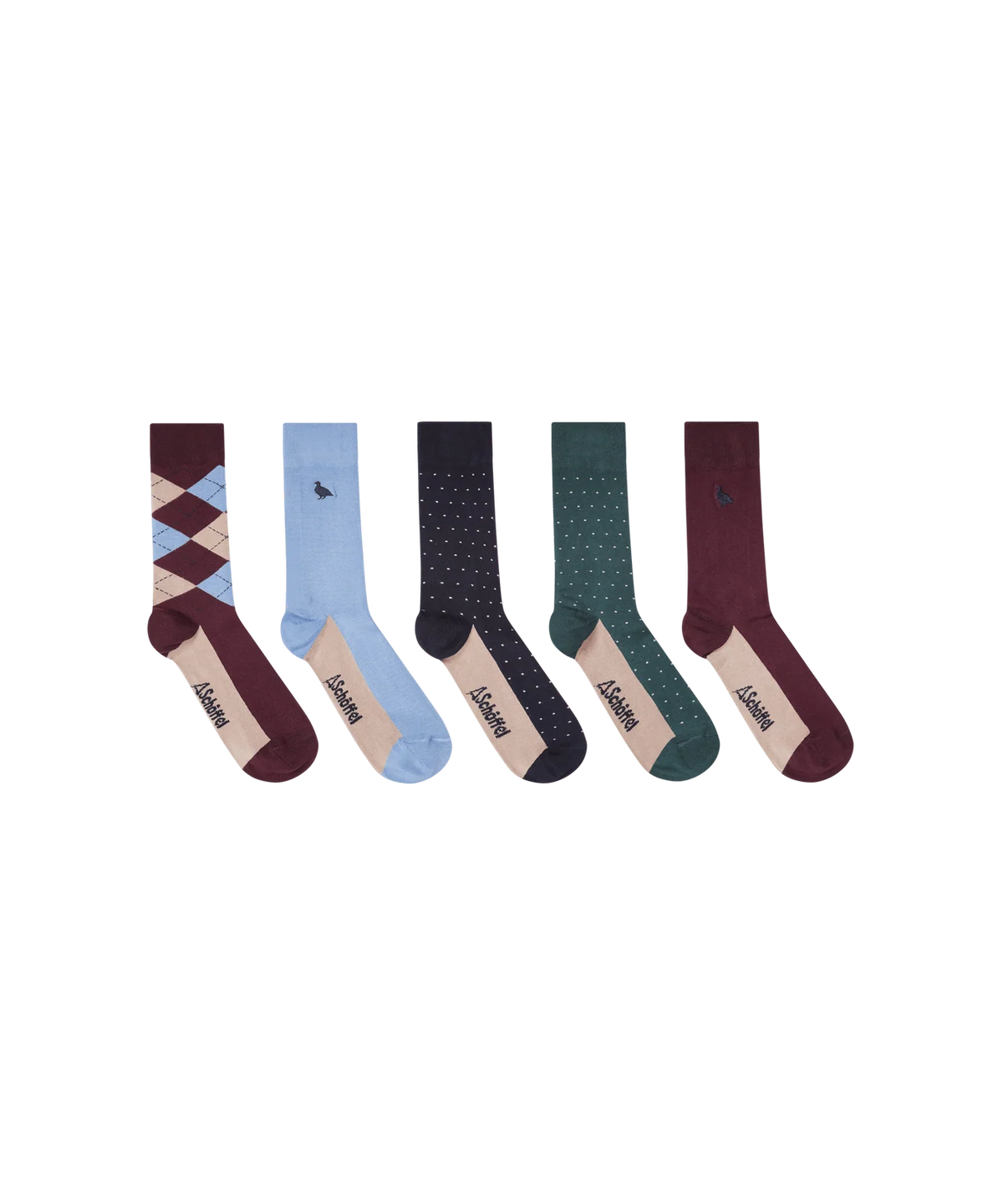 Schöffel Bamboo Sock (Box Of 5) Heren, argyle pattern mix