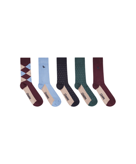 Schöffel Bamboo Sock (Box Of 5) Heren, argyle pattern mix