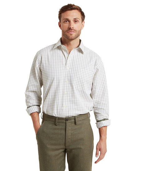 Schöffel Burnham Tattersall Classic Shirt Heren, blueberry tattersall