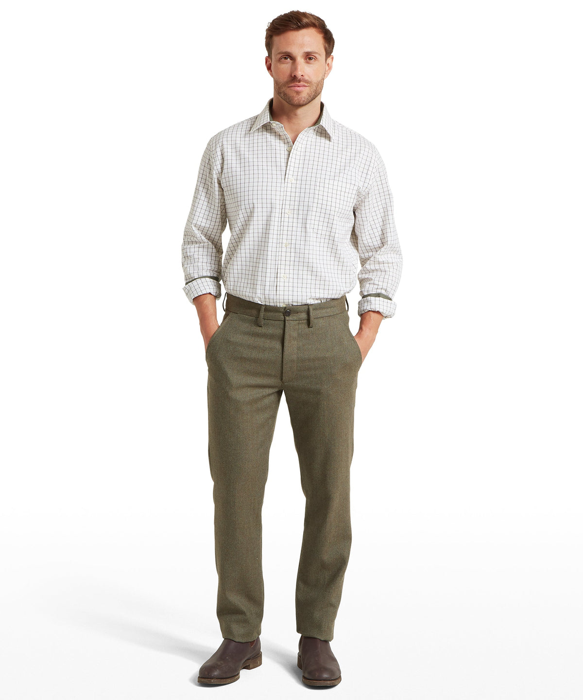 Schöffel Burnham Tattersall Classic Shirt Heren, blueberry tattersall