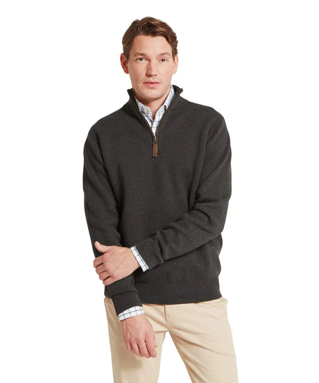 Schöffel Marlow Quarter Zip Jumper Heren, charcoal