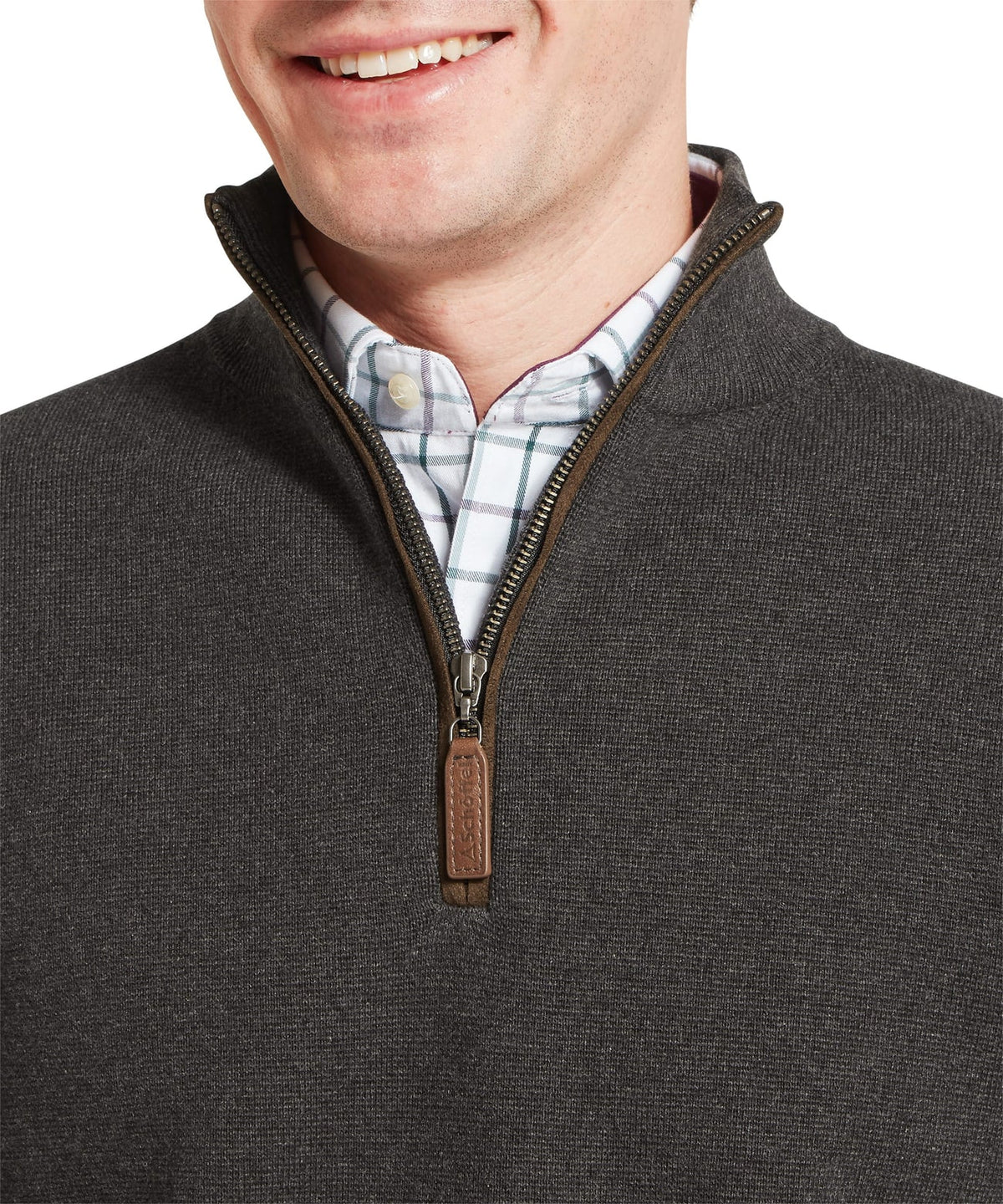 Schöffel Marlow Quarter Zip Jumper Heren, charcoal